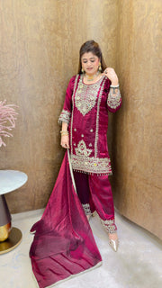 Raj Rani Mirror Work Suit set