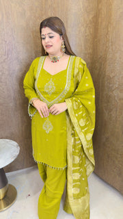 Ruby Noor Suit set with banarasi dupatta