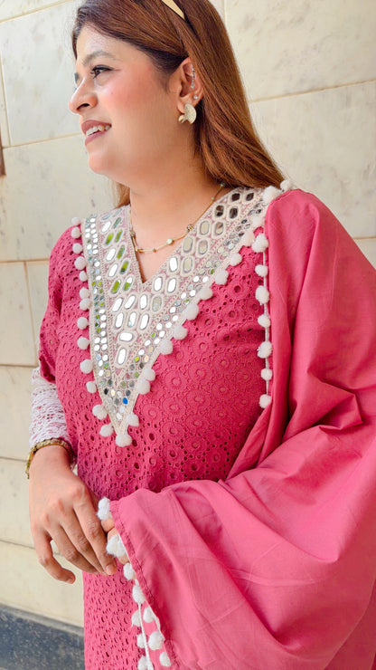 Shariya Pompom Mirror Three Piece Suit