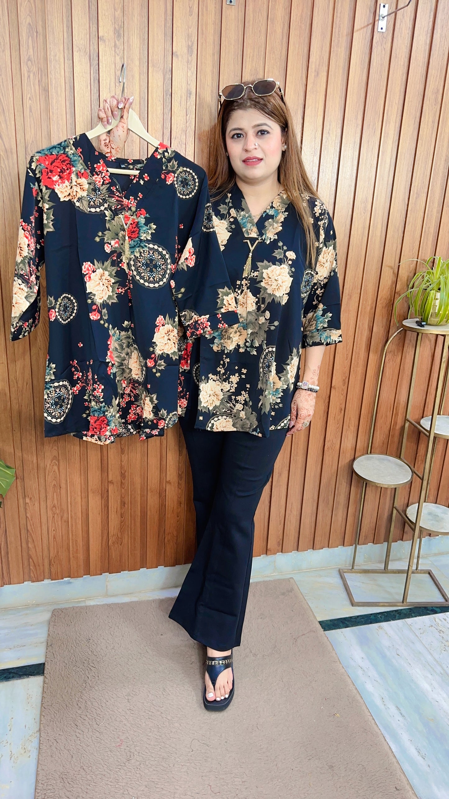 Pure Crepe Floral Top