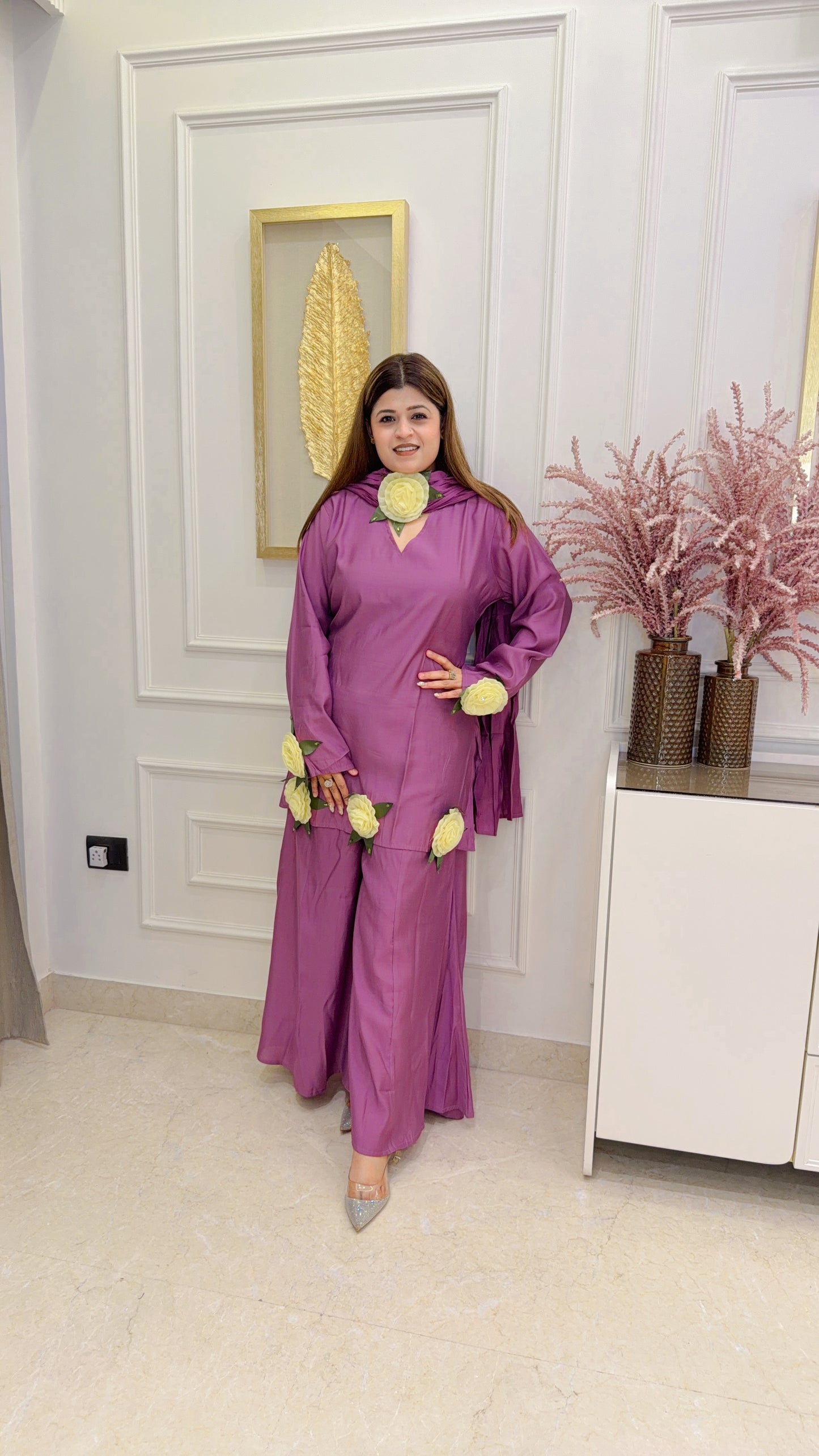 Organza Flower Three Piece Set