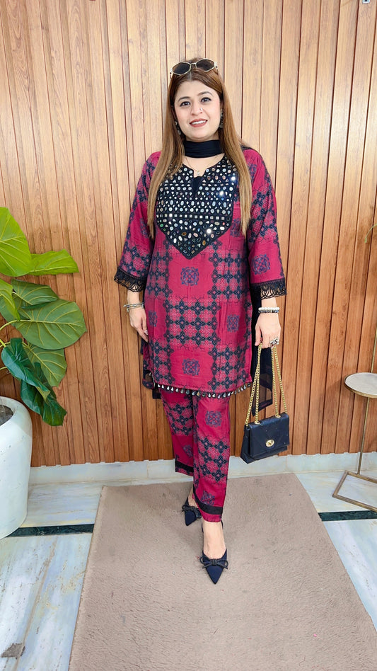 Raiha Pure Muslin Three Piece Suit