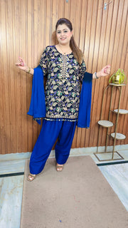 Naveera Cotton Farshi Three Piece Suit