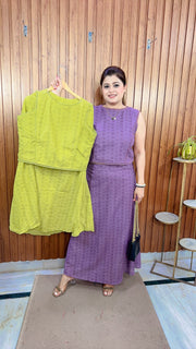 Premium Cotton Hakoba Skirt Set