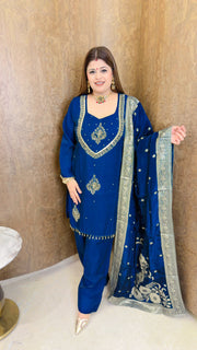 Ruby Noor Suit set with banarasi dupatta