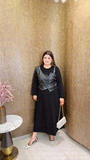 Leather Long dress