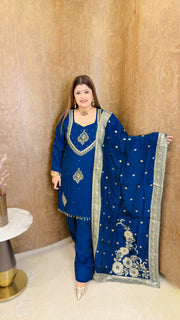 Ruby Noor Suit set with banarasi dupatta