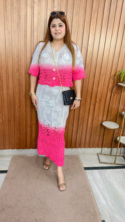 Ombre Beachy Crochet Skirt Set
