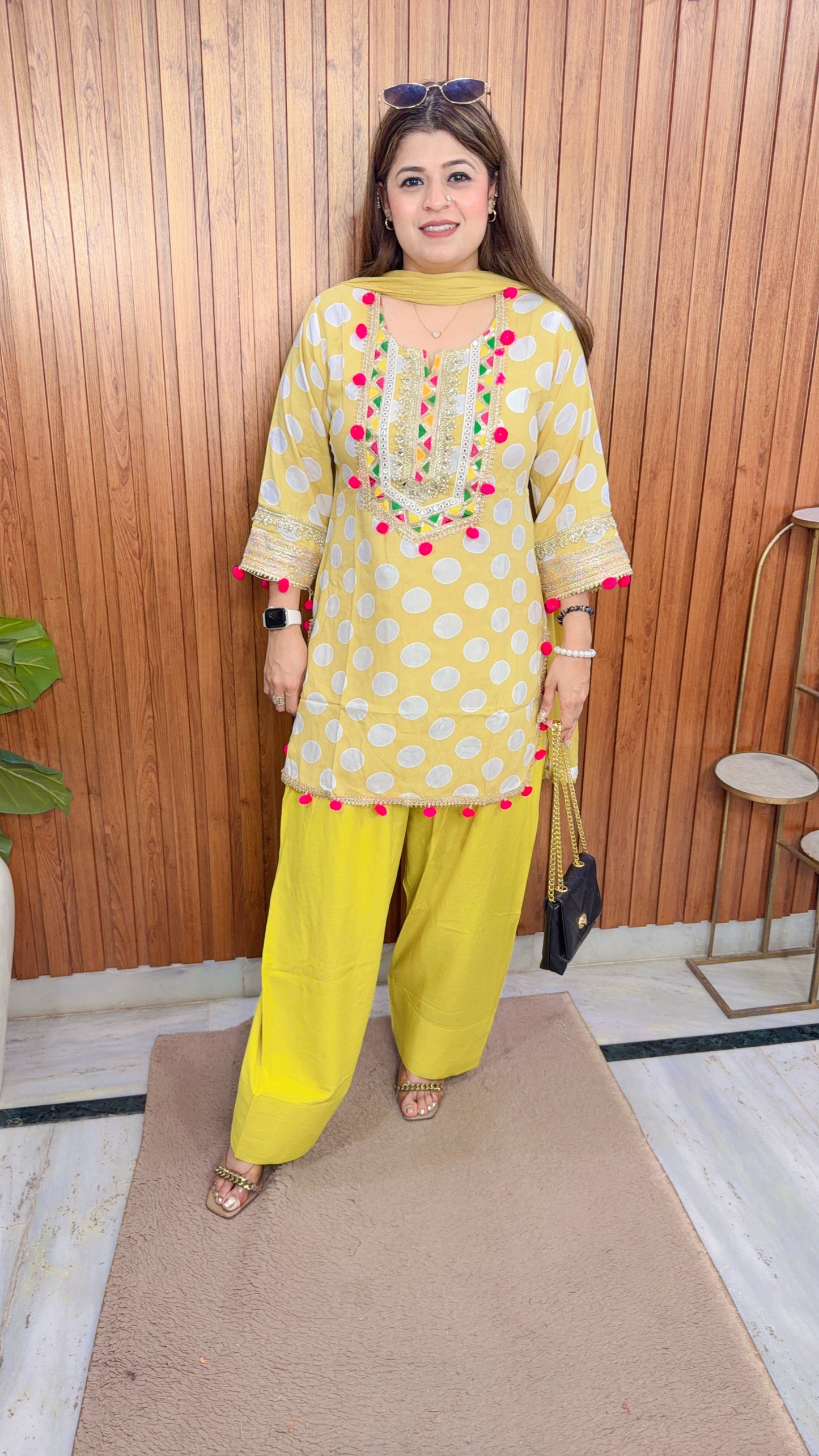 Polka Farshi Three Piece Suit