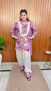 Reem Floral Farshi Three Piece Suit