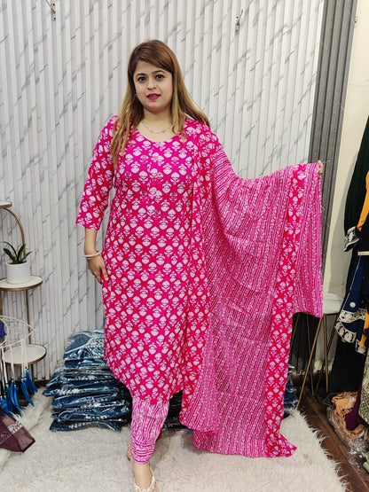 Pure Cotton Block Printed Suit