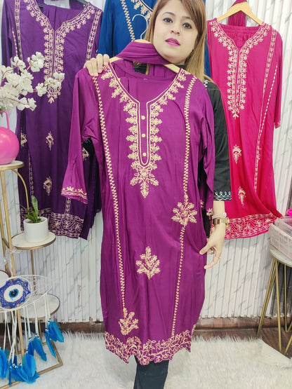 Rayon Cotton Thread Suit