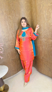 Zari-e-Sunehri  farshi Suit set