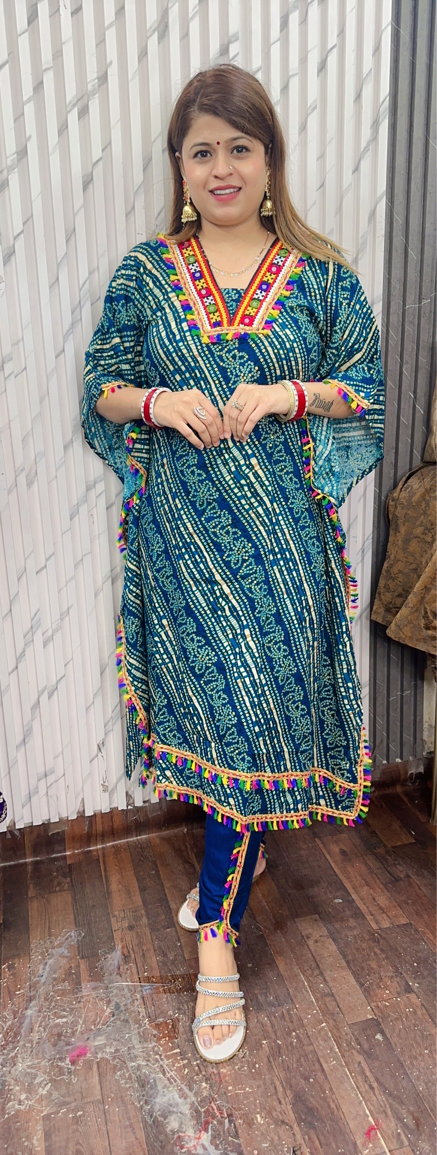 Navratri Special Kaftan With Dhoti Set