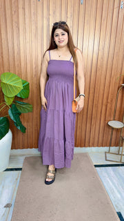 Premium Cotton Schifli Dress With Shrug