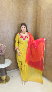 Shahi Farshi Three Piece Suit set