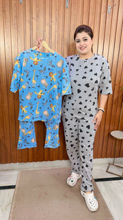 New Printed Hosiery Night suit