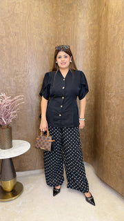 Polka Dot coord set peplum style