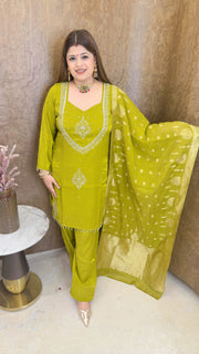 Ruby Noor Suit set with banarasi dupatta