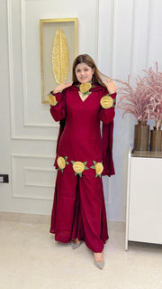 Organza Flower Three Piece Set