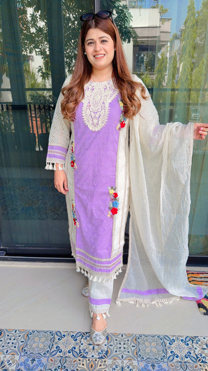 Lakhina Premium Schifli Cotton Suit