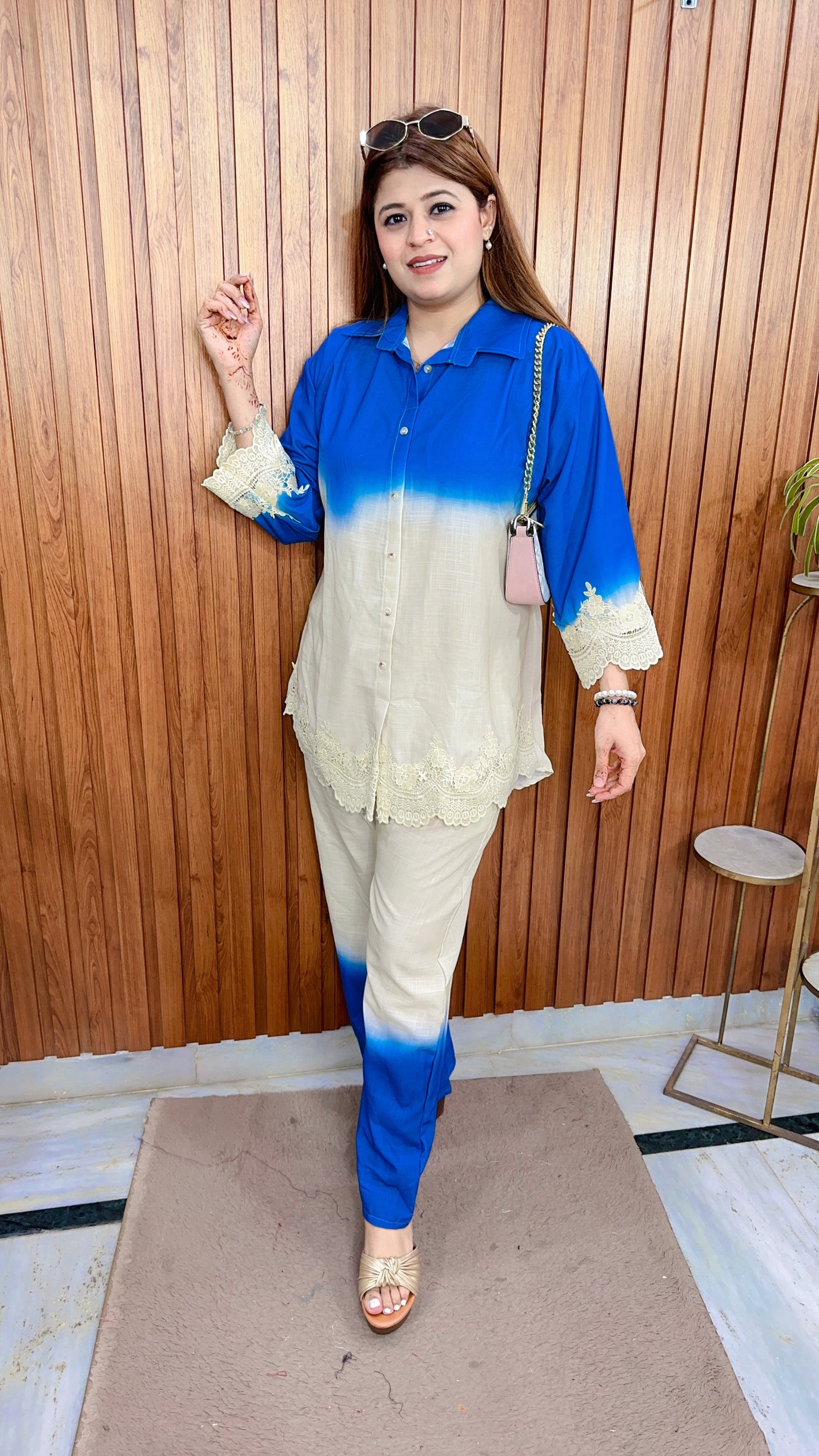 Diava Embroidery Ombre Coord set