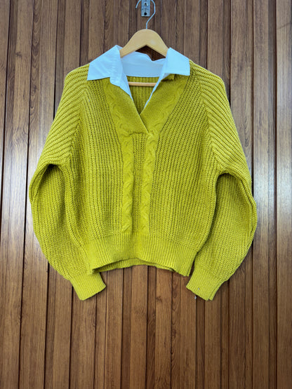 Cozy Collar knitted sweater Top