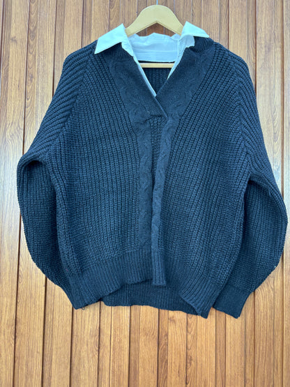 Cozy Collar knitted sweater Top