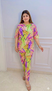 Round Neck Printed Hosiery Cotton Night suit