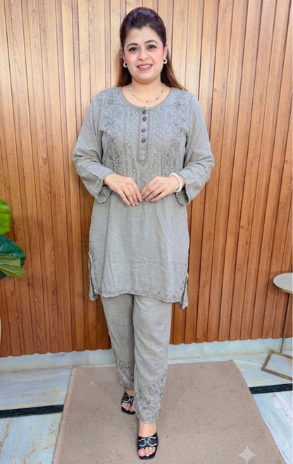 Sequence Marble Cotton Coord Set