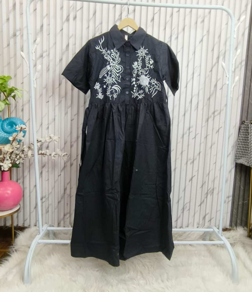 Embroidery Long Frock Dress