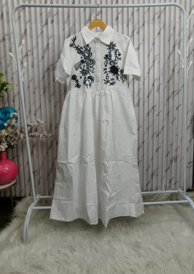 Embroidery Long Frock Dress