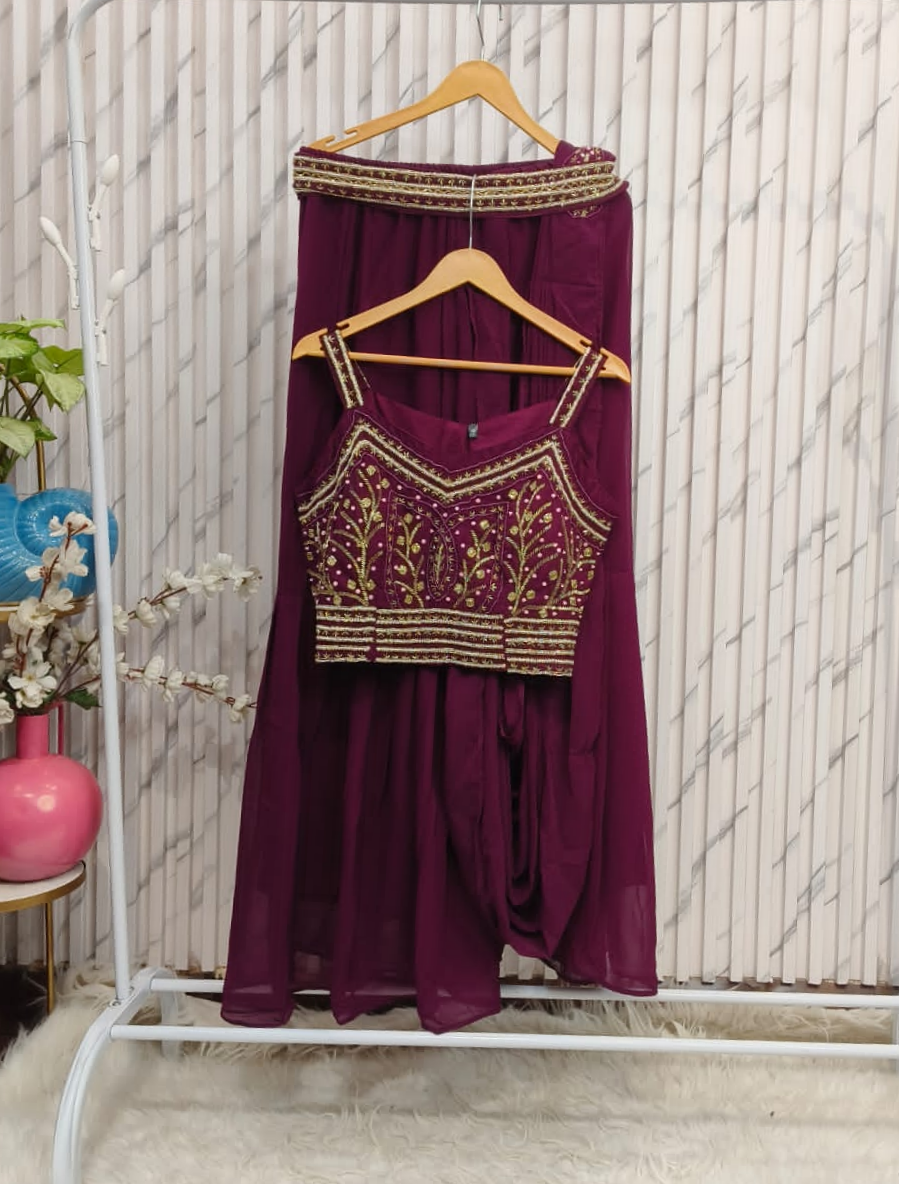 Party Wear Embroidery Saree Dress