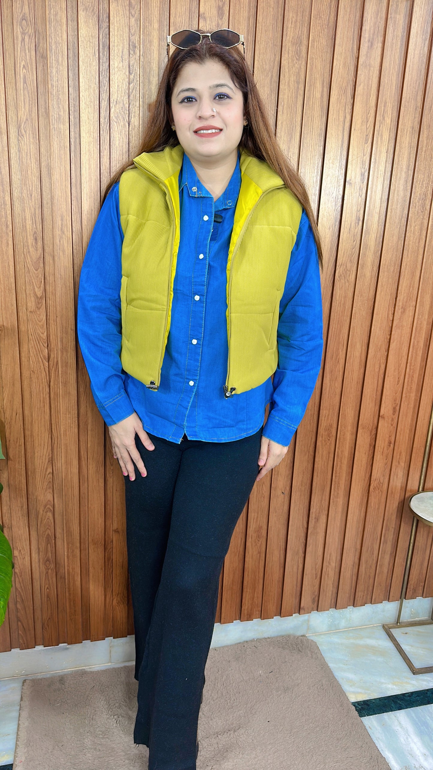 Cotrise Cut Sleeves Quilted winter Jacket