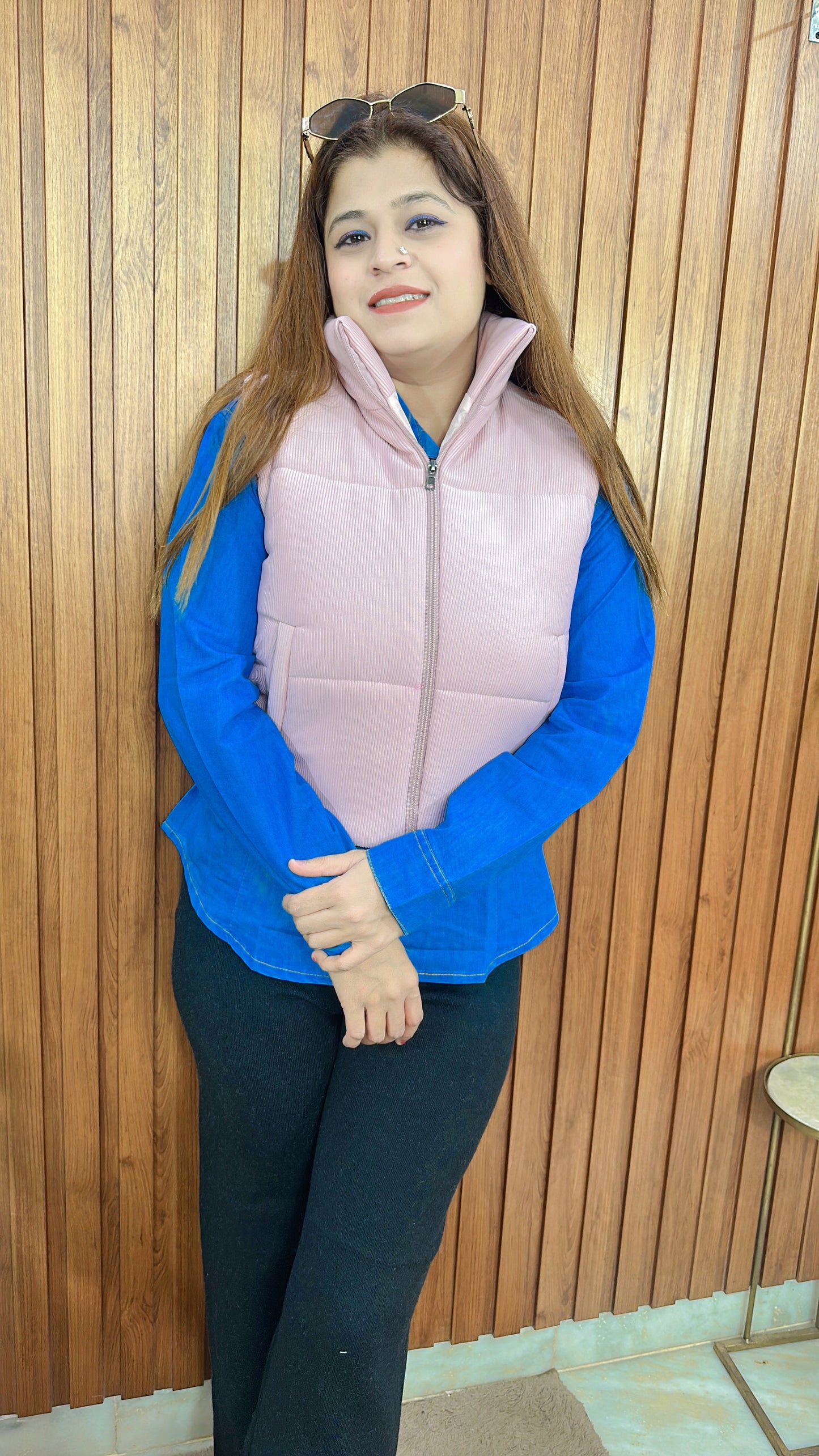 Cotrise Cut Sleeves Quilted winter Jacket