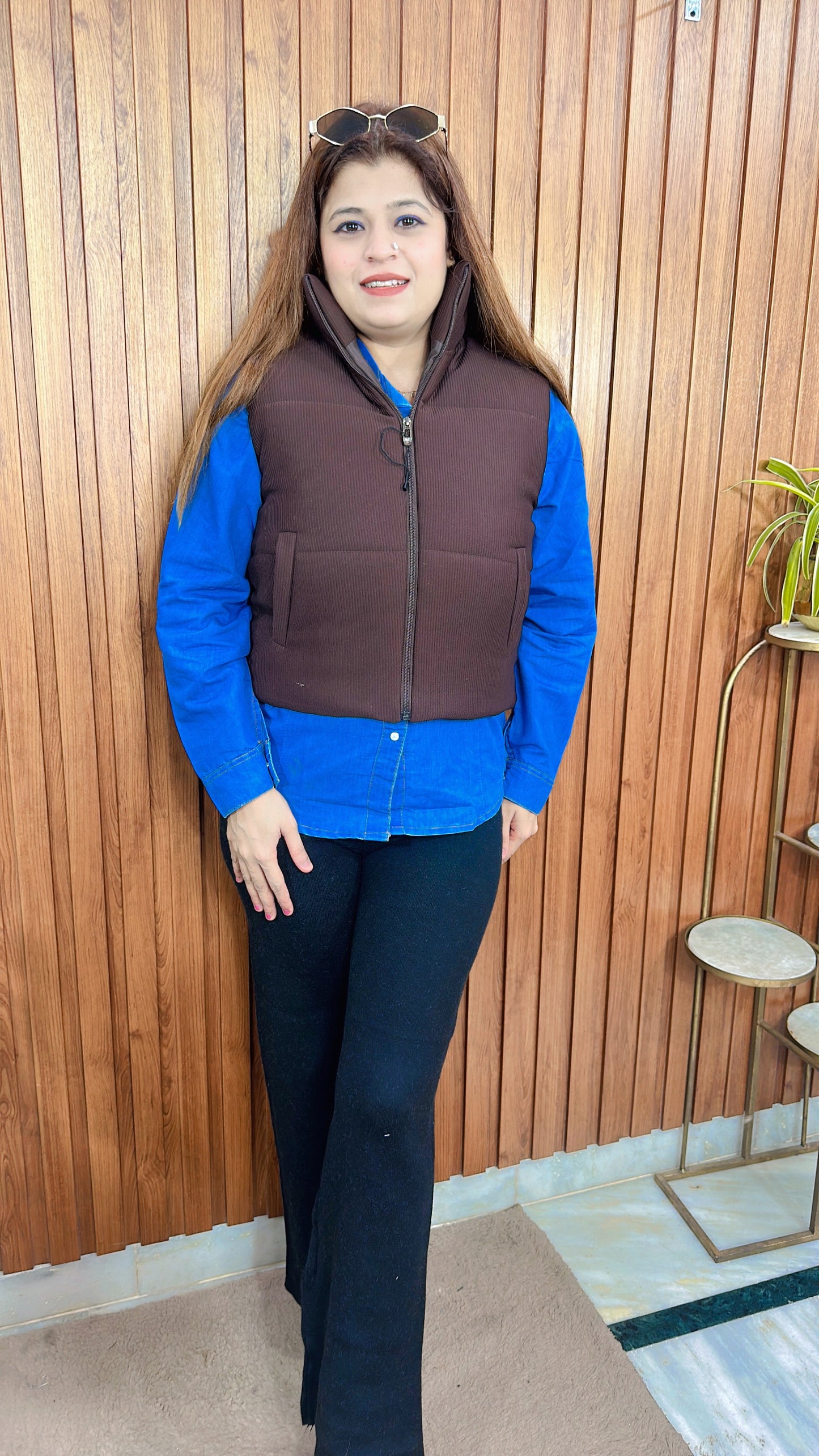 Cotrise Cut Sleeves Quilted winter Jacket