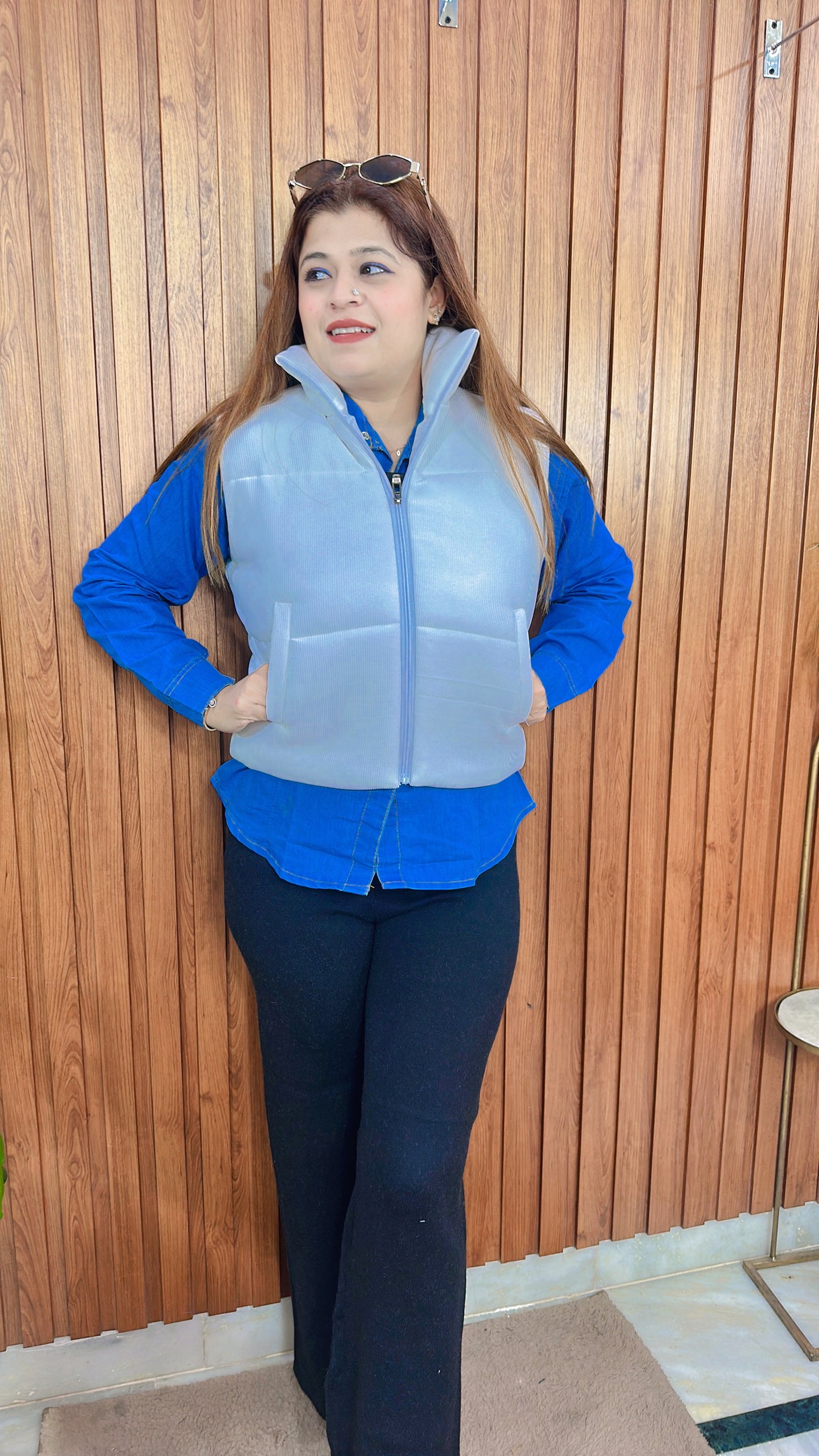 Cotrise Cut Sleeves Quilted winter Jacket