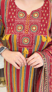 stripes three-piece suit set