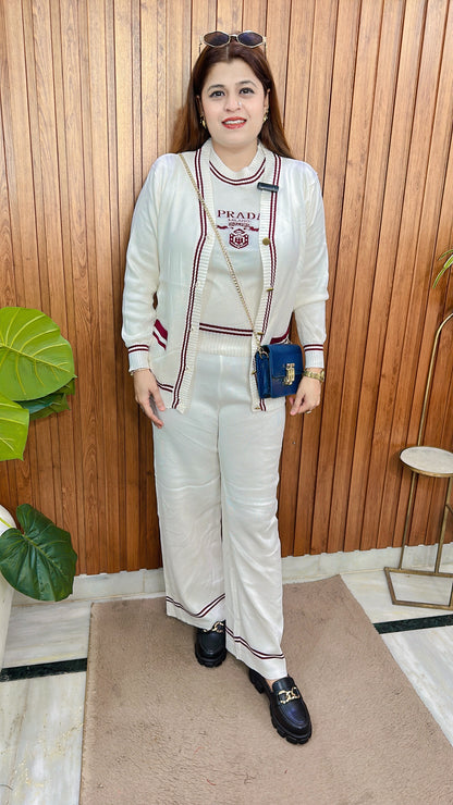 Classy Knitted Three Piece Coord set