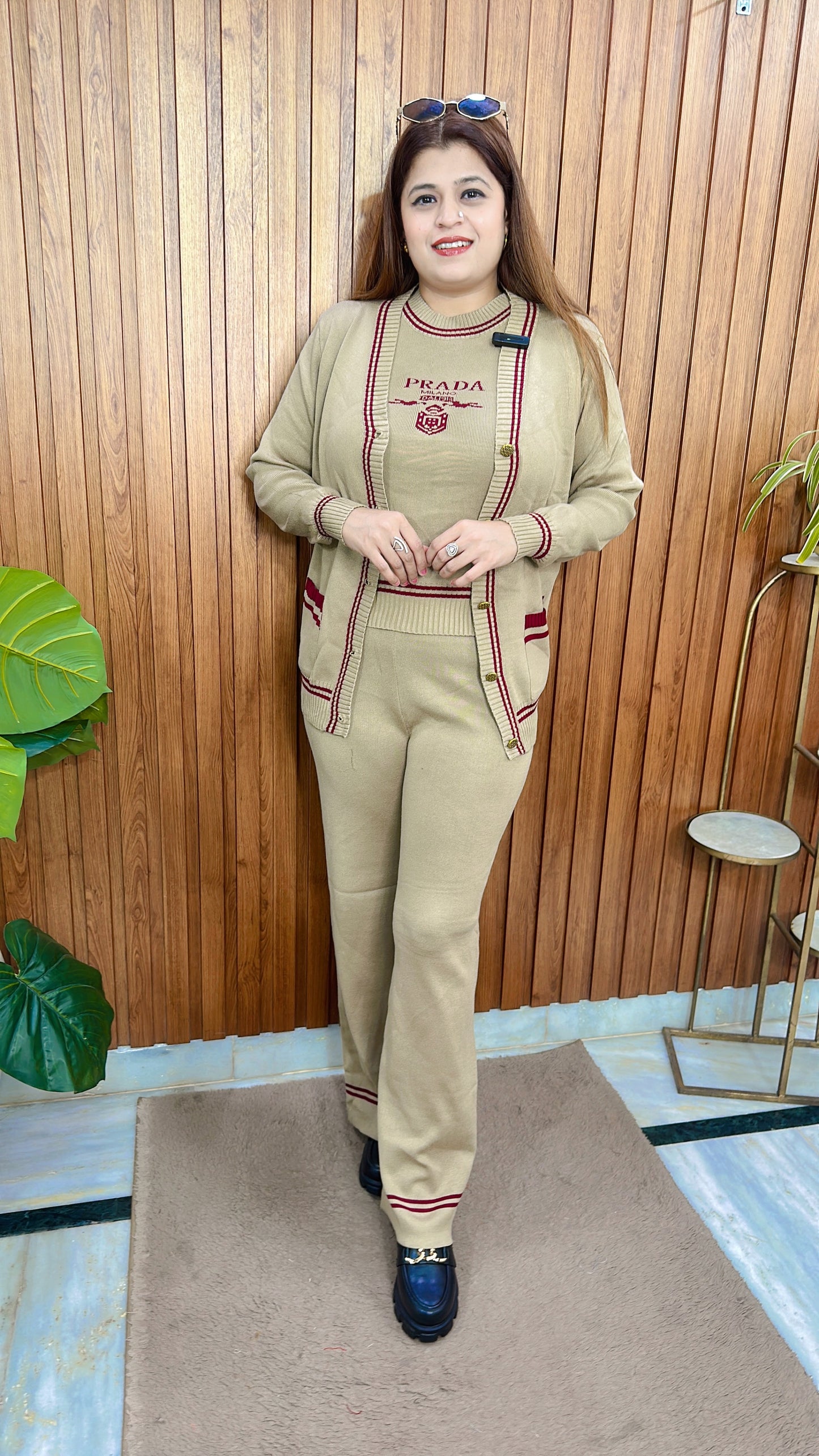 Classy Knitted Three Piece Coord set