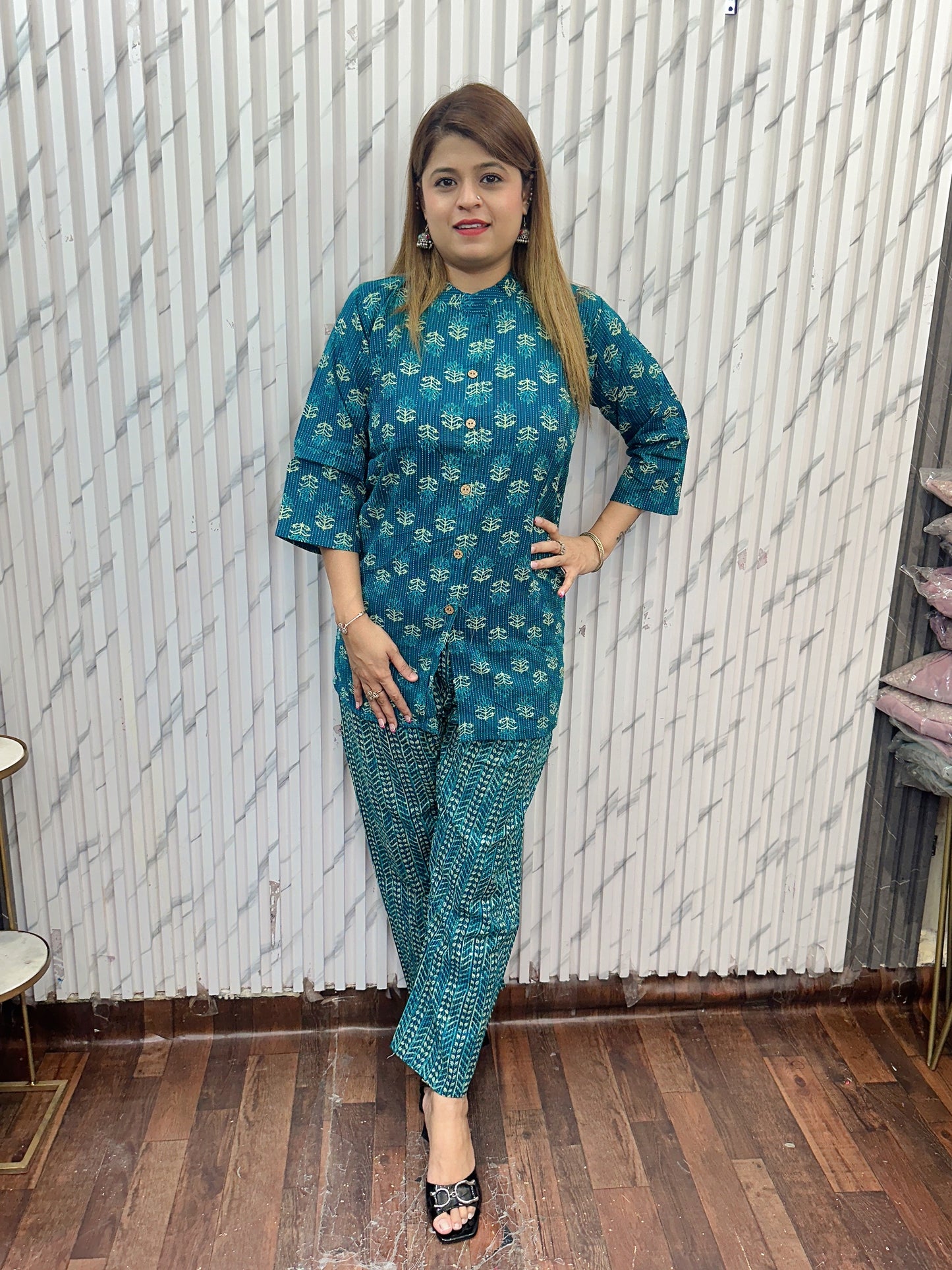 Printed Kantha Coord Set