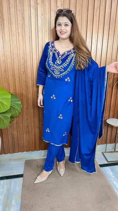 Gota patti Velvet Suit