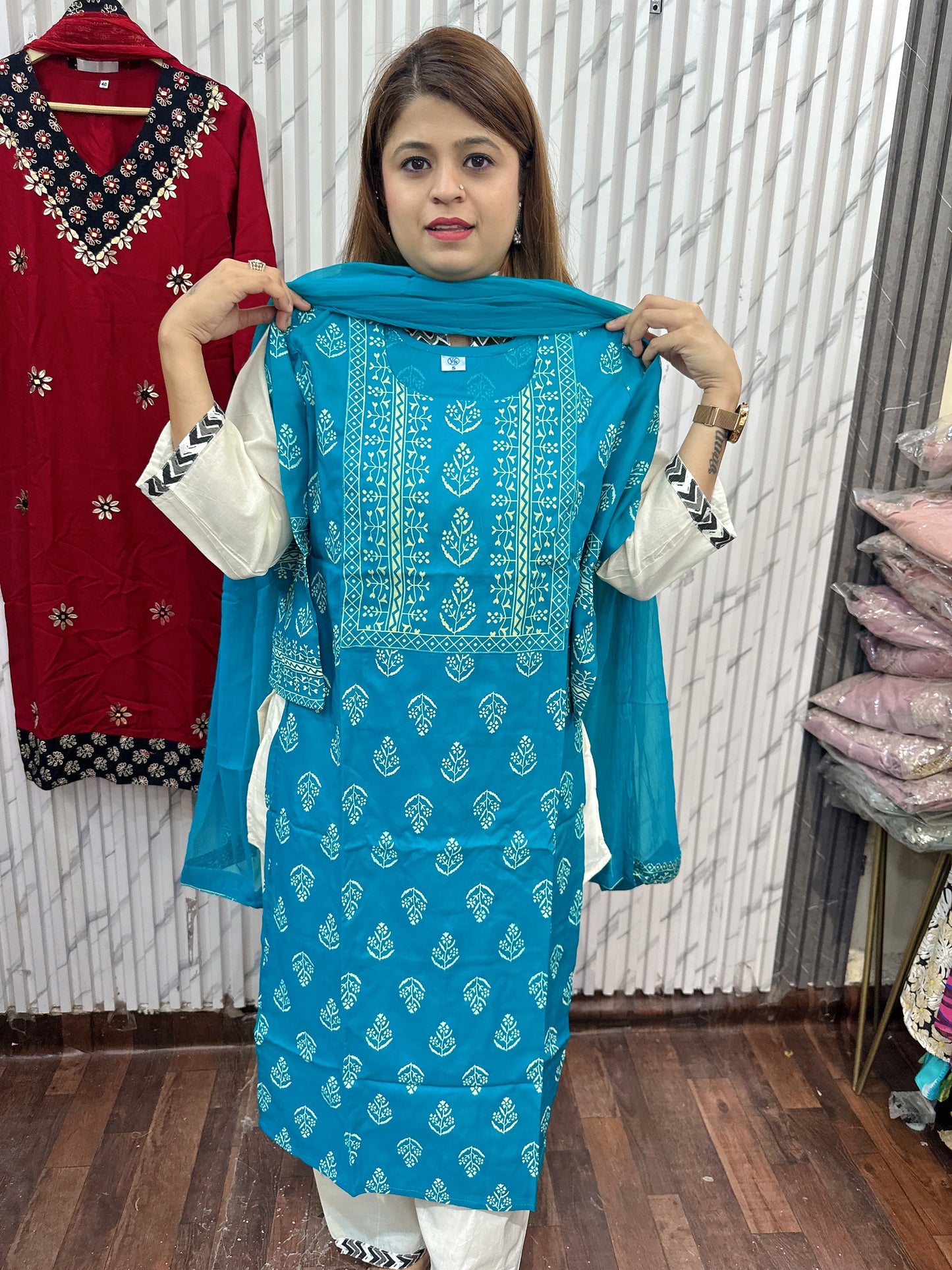 Gulabo Block Print Cotton Suit