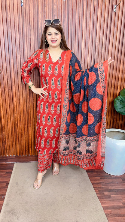 Block print Pure cotton suit
