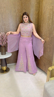 Party wear three piece sharara set