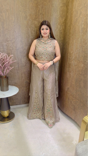 Party wear three piece sharara set