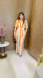 Premium strip  two piece coord set