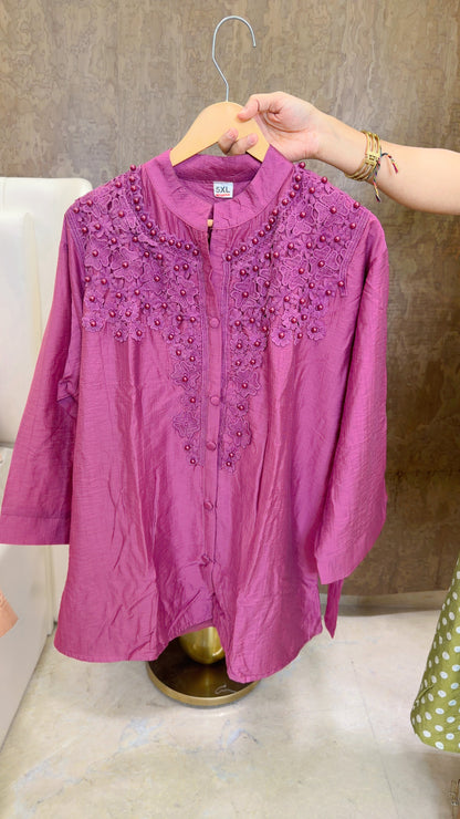 Cotton Schifli Pearl top