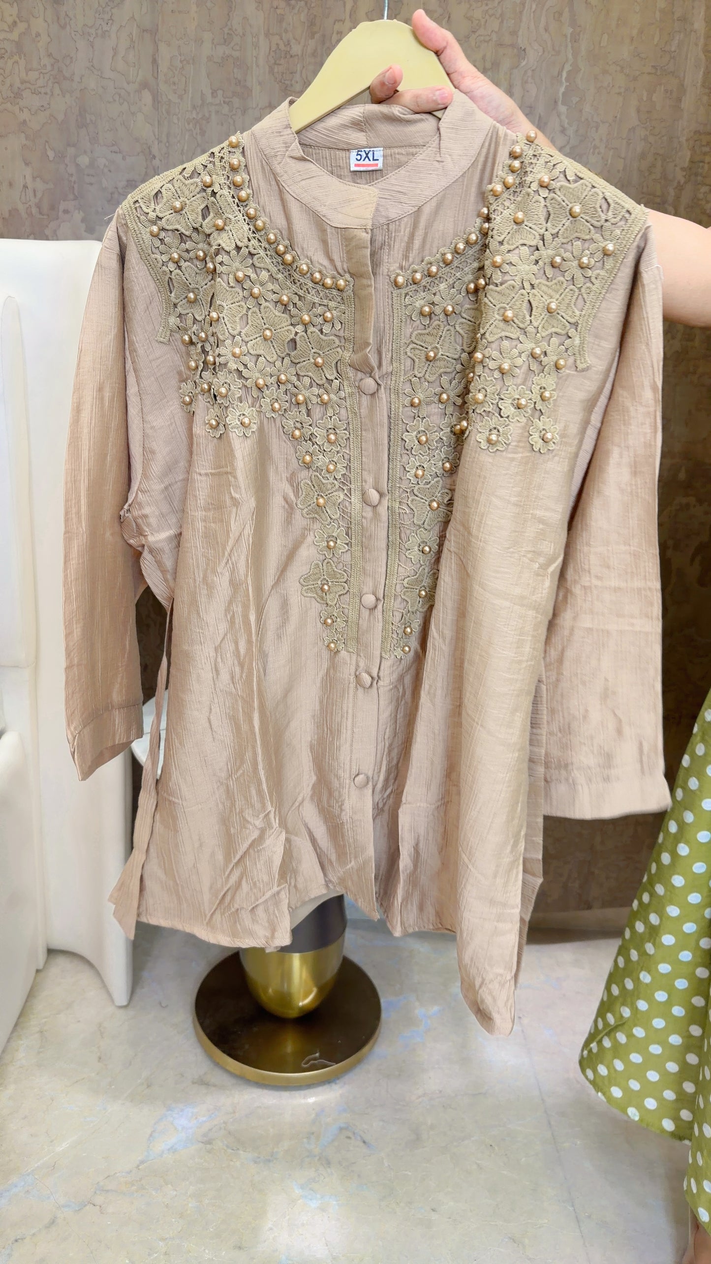 Cotton Schifli Pearl top