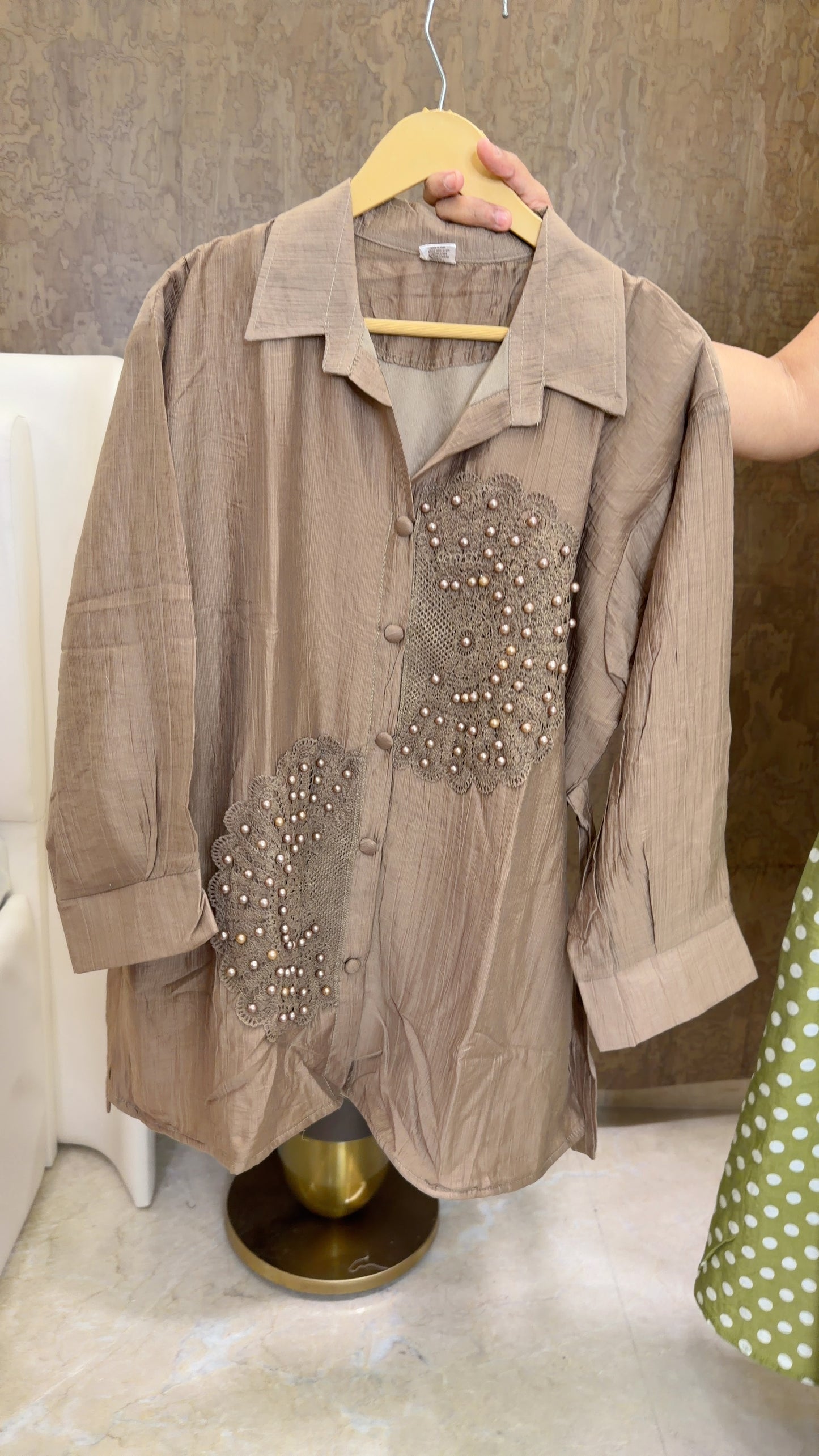 Cotton Schifli Pearl top